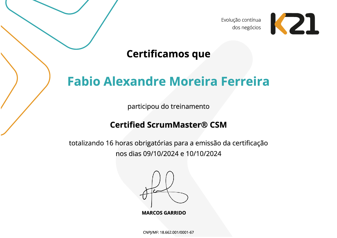 Certificado K21